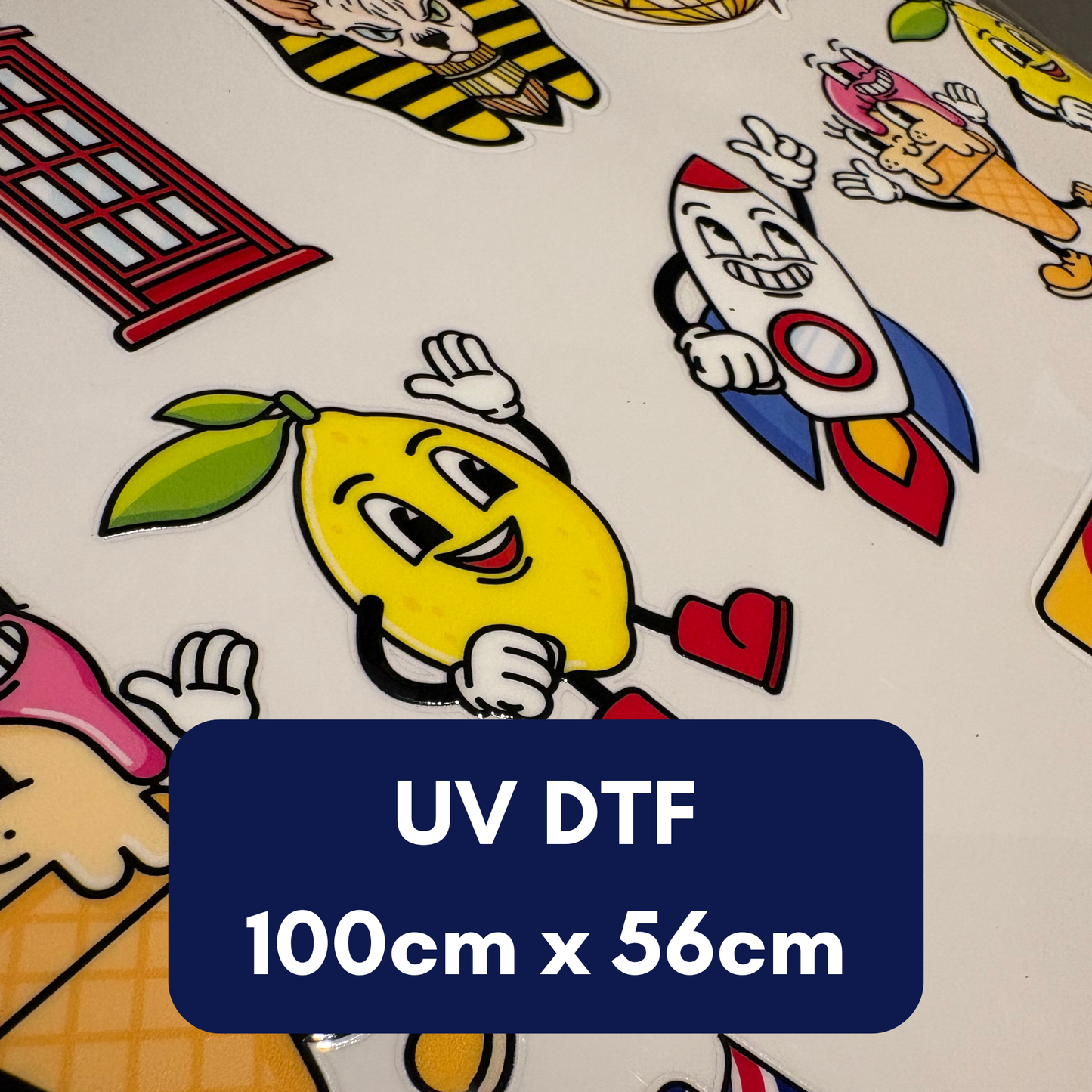 UV DTF Transfer Sheet - 100cm x 56cm
