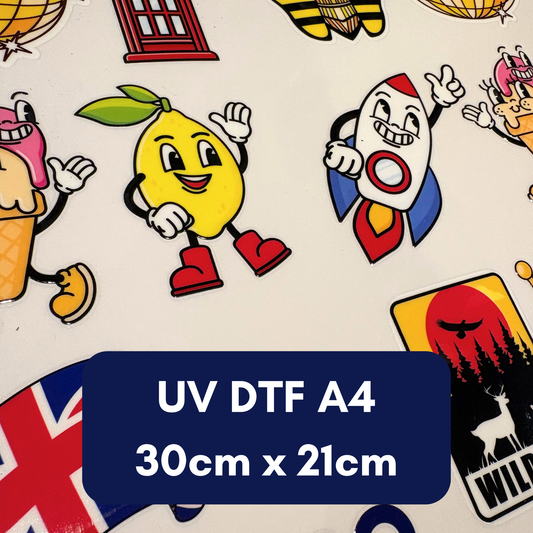 UV DTF Transfer Sheet - 30cm x 21cm (A4)
