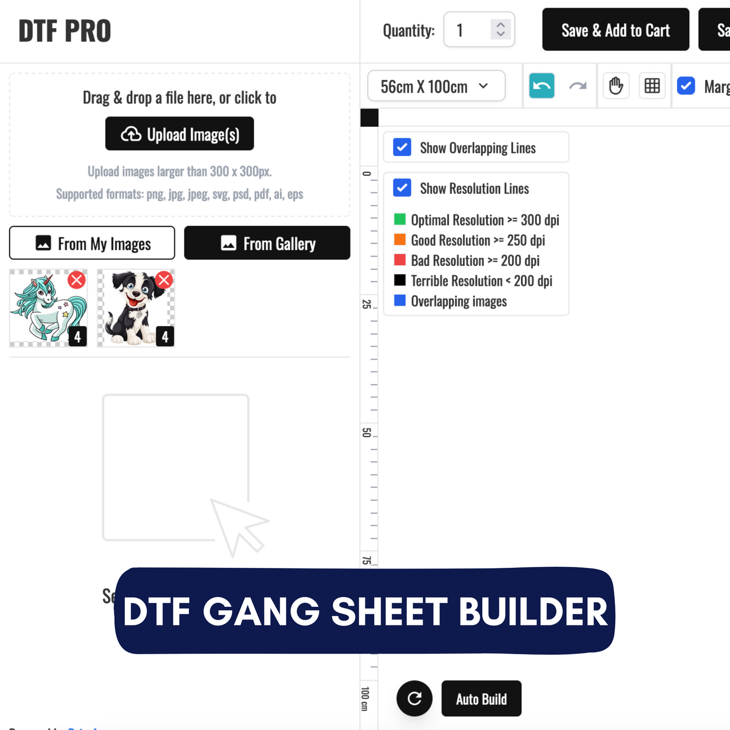 DTF Gang Sheet Builder - 56cm x 100cm