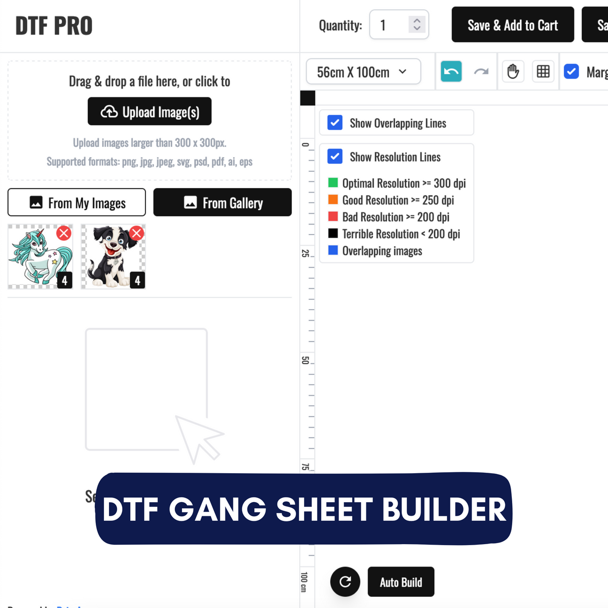 DTF Gang Sheet Builder - 56cm x 100cm – DTF Pro
