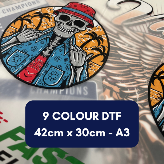 DTF Transfer Sheet - 42cm x 30cm (A3) - 9 Colour